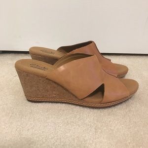 Clark’s brand wedge heels